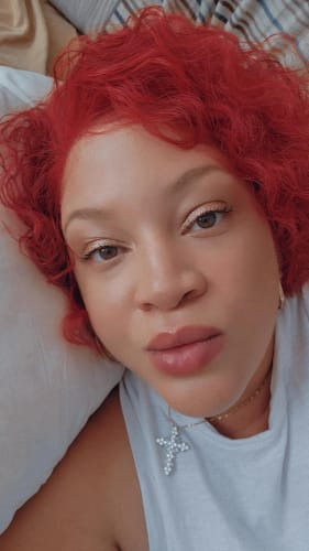 Customer photo review of Sensationnel Shear Muse Texturized Series HD Lace Front Wig - RONAE