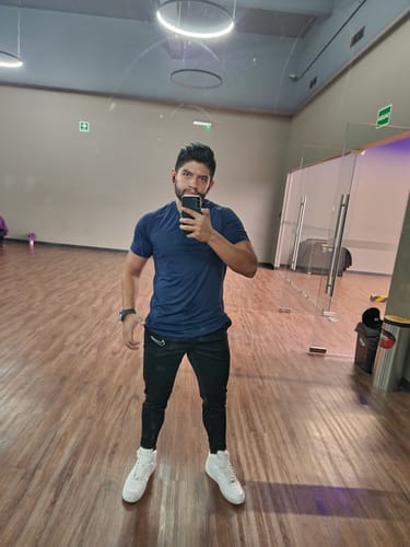 Customer photo review of Artial Performance Tee - Navy Blue