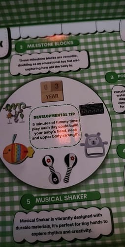 Customer photo review of Curated Monthly Baby Box