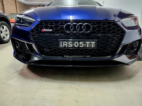 Customer photo review of Audi B9/F5 RS4/RS5 Pre-Facelift 2017-2019 - OEM Plinth Delete Kit (FRONT)