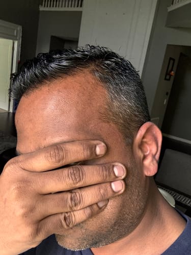 Customer photo review of Instant Dye Shampoo