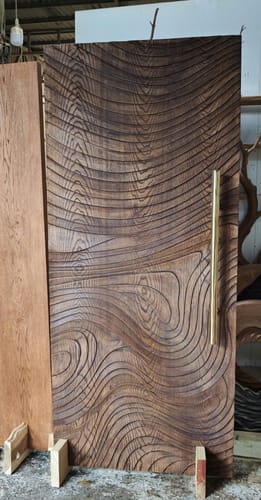 Customer photo review of Contemporary Sculpted Door For Grand Entryway Or Modern Villa