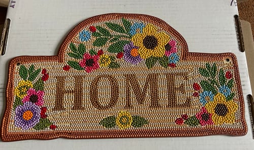 Customer photo review of "Home" Crystal Art Sign