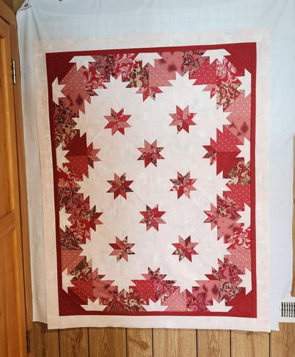 Customer photo review of True Fabrics - En Rouge - Precut Fabric