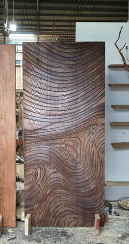 Customer photo review of Contemporary Sculpted Door For Grand Entryway Or Modern Villa