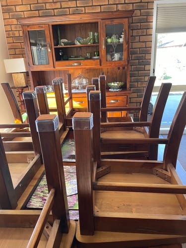 Customer photo review of Square Felt Silicone Chair Leg Protectors | Extra-Durable Chair Floor Protectors