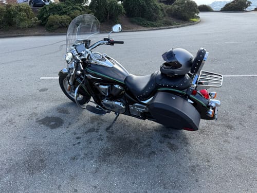 Customer photo review of 28L - Phantom Large Kawasaki Vulcan 900 Classic VN900 Leather Wrapped Motorcycle Hard Saddlebags