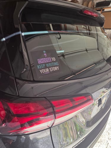 Customer photo review of Keep Writing Your Story - Sticker