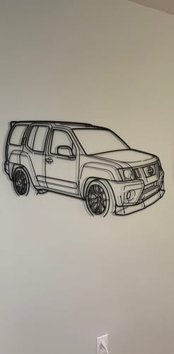 Customer photo review of Your Custom Car Silhouette Metal Wall Art