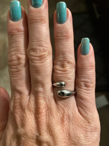 Customer photo review of Double Dome Ring - Silver