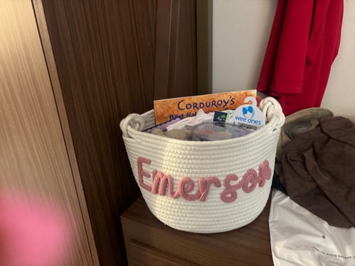 Brenda W. review of Baby Knits™ Multicolor Personalized Knitted Basket image 1 out of 1