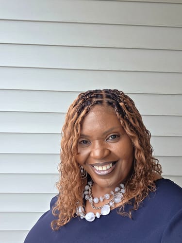 Customer photo review of 16" Human Hair Curls Short Boho Box Knotless Braids Wig Glueless HD Full Lace