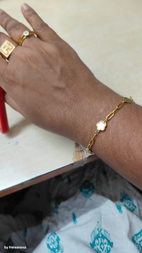 Customer photo review of Lucky Four-Leaf Clover Bracelet