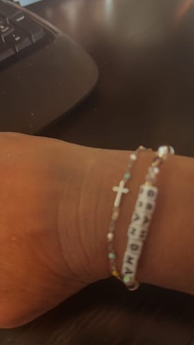 Customer photo review of My Small Circle Of Female Friends Cross Bracelet