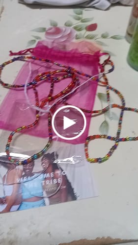 Customer video review of Mystique Tie On Waist Beads