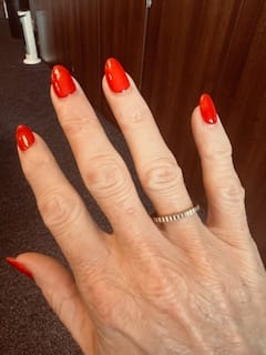 Customer photo review of Textured Band Ring