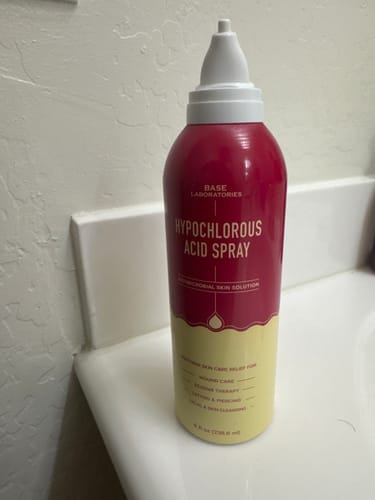Customer photo review of Hypochlorous Acid Spray for Skin & Face | Cleansing Topical Spray