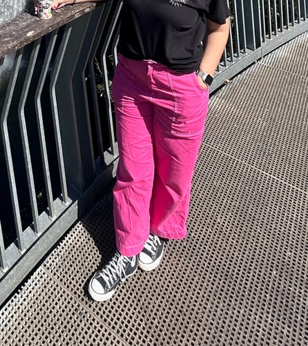 Customer photo review of Construction Pants Saltlake Pink