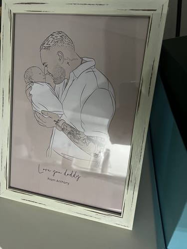 Customer photo review of Fatherhood Custom Sketch