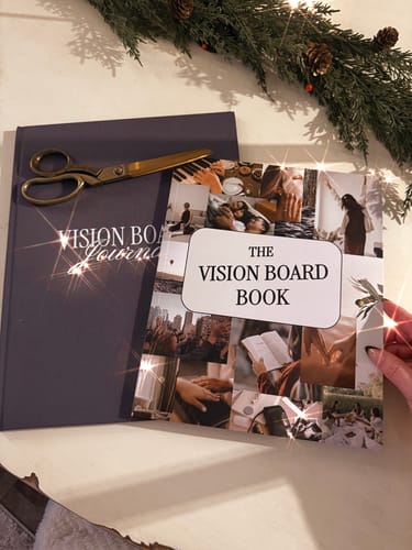 Customer photo review of Christian Vision Board Journal & Book Combo