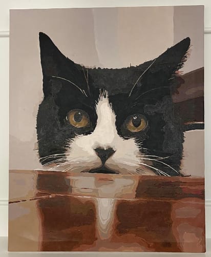 Customer photo review of Custom Pet Paint By Numbers