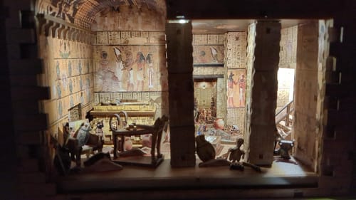 Customer photo review of Egyptian Pharaoh's Tomb DIY Book Nook Kit