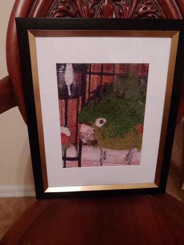 Customer photo review of Custom Cross Stitch Tapestry Kit | Just Upload Your Photo!