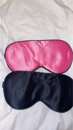 Customer photo review of 100% Mulberry Silk Eye Mask – Adjustable & Soft Fit