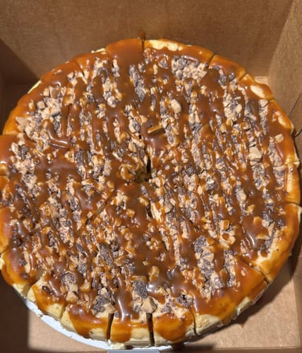 Customer photo review of Salted Caramel Cheesecake