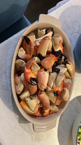 Customer photo review of Stone Crab Claws - Florida