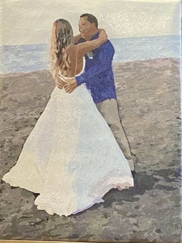 Customer photo review of Custom Portrait Paint By Numbers