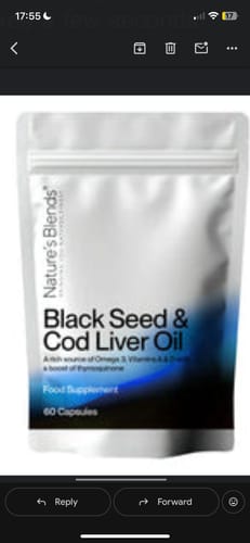 Customer photo review of Black Seed Oil & Cod Liver Oil Capsules