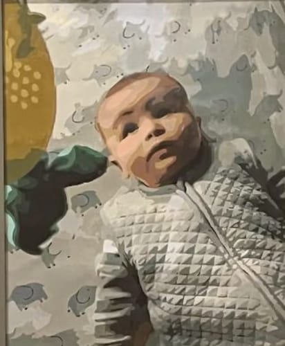 Customer photo review of Custom Portrait Paint By Numbers