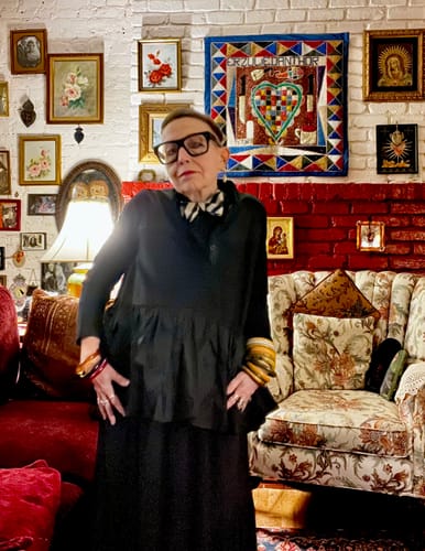 Customer photo review of Long-sleeved Patchwork Slim-fitting Babydoll Shirt