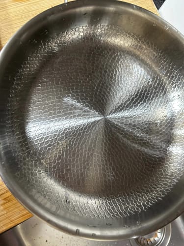 Customer photo review of Hand-Hammered Titanium Pan