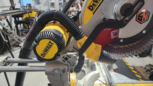Customer photo review of DeWalt DW718 Sliding Miter Saw Dust Collection