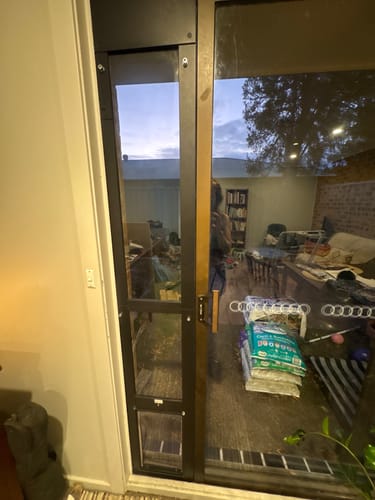 Customer photo review of Patio Pet Door Insert