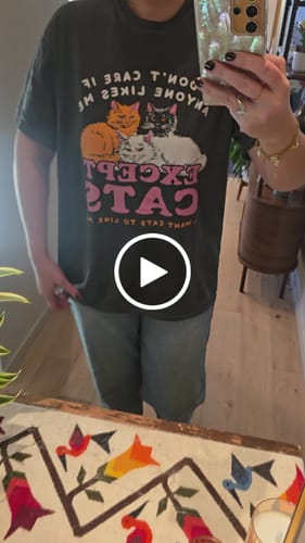 Customer video review of I Don't Care If Anyone Likes Me Except Cats Comfort Colors Tee