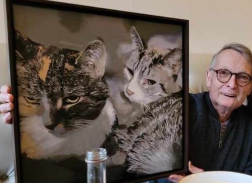 Customer photo review of Custom Pet Paint By Numbers