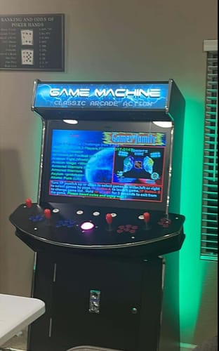 Customer photo review of Dark Wood 4 Player Standup Arcade Machine 3505 Classic Games