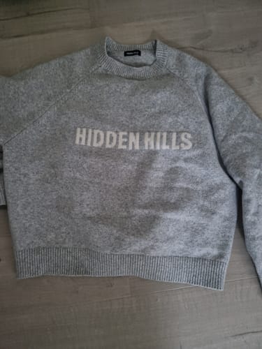 Customer photo review of KNIT SWEATER LIGHT GREY
