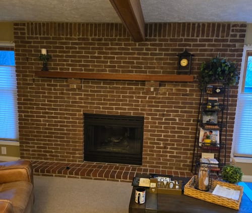 Customer photo review of Rustic Mantels