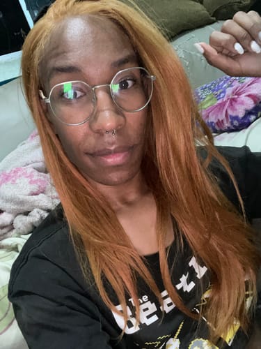 Customer photo review of Lace Front Sonia Ruiva Repartição Livre 13x6