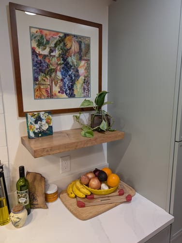 Customer photo review of Rustic Floating Shelves