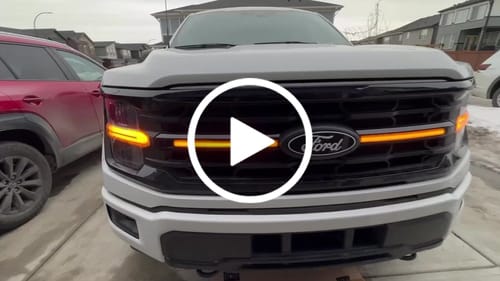 Customer video review of Smoked LED Grille Amber Lights W/ Sequential Turn Signal For 2024+ Ford F150 XLT