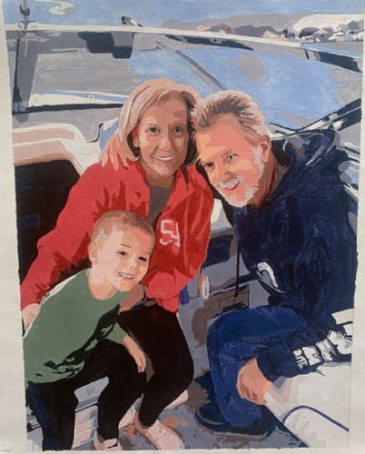 Customer photo review of Custom Portrait Paint By Numbers