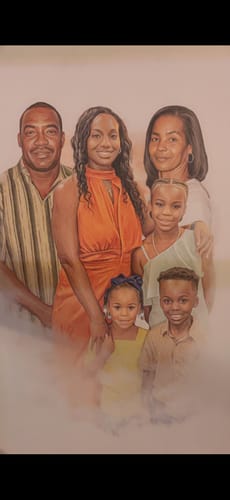 Customer photo review of Personalized Watercolor Painting