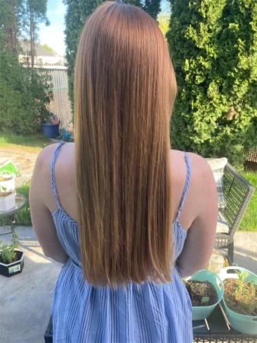Customer photo review of Rosemary Biotin Growth Shampoo