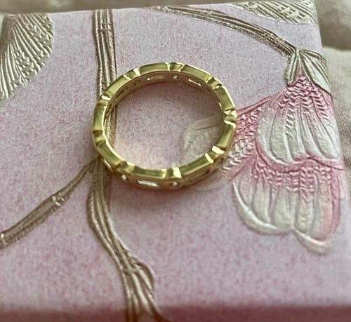 Customer photo review of ANILLO LYRA BAÑO DE ORO