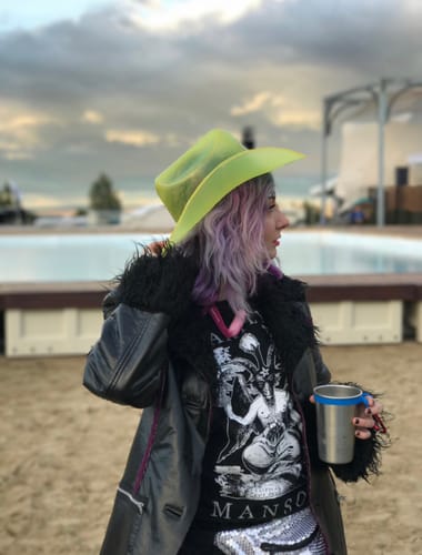 Customer photo review of Light Up Neon Cowboys ® Hat